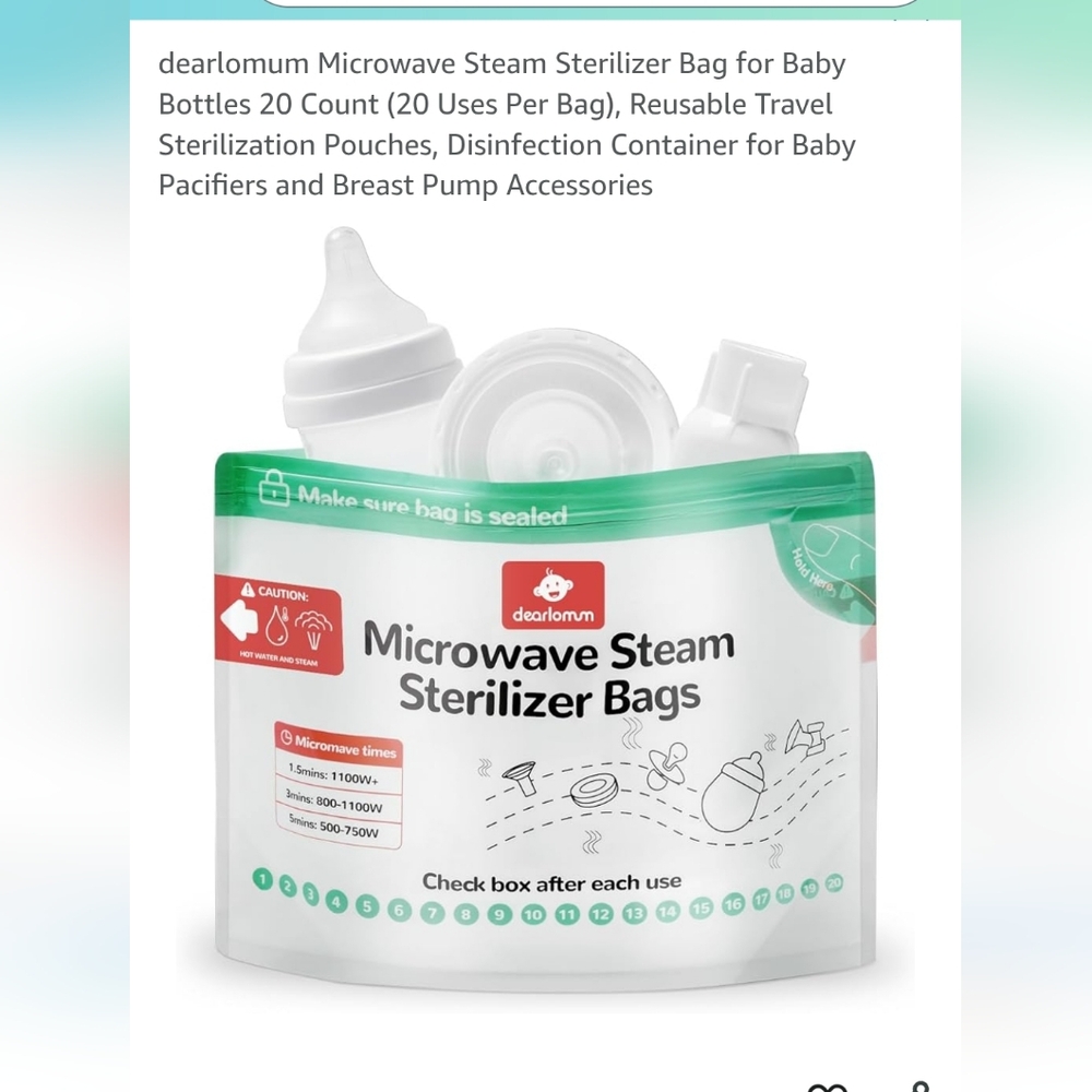 Green Microwave Steam Sterilizer Bags